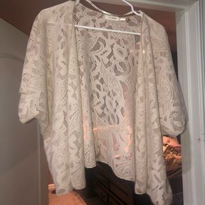 Lace cardigan - Nude